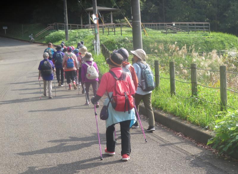 帰り道は少し上りです