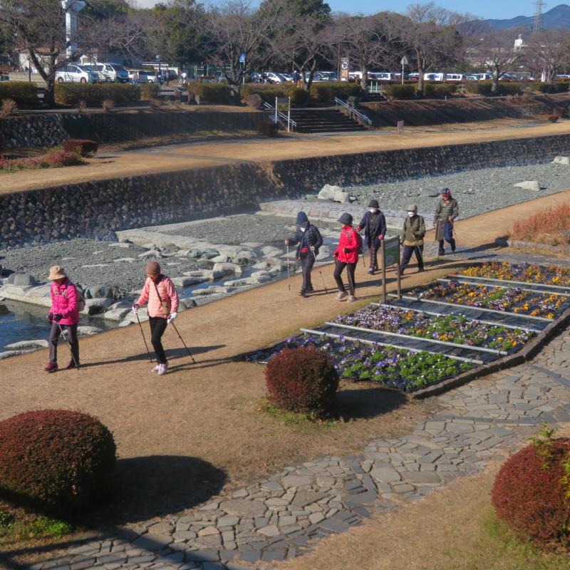 水無川の緑道です