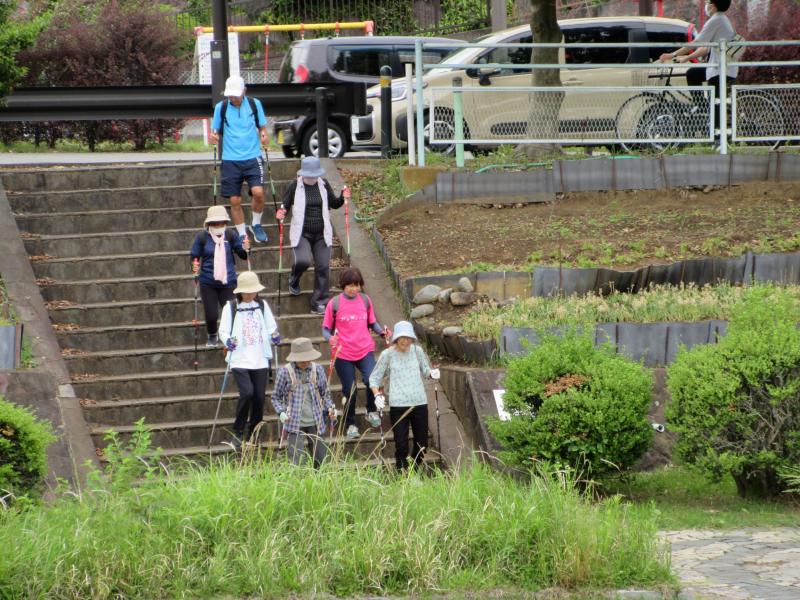 水無川の緑道に降ります