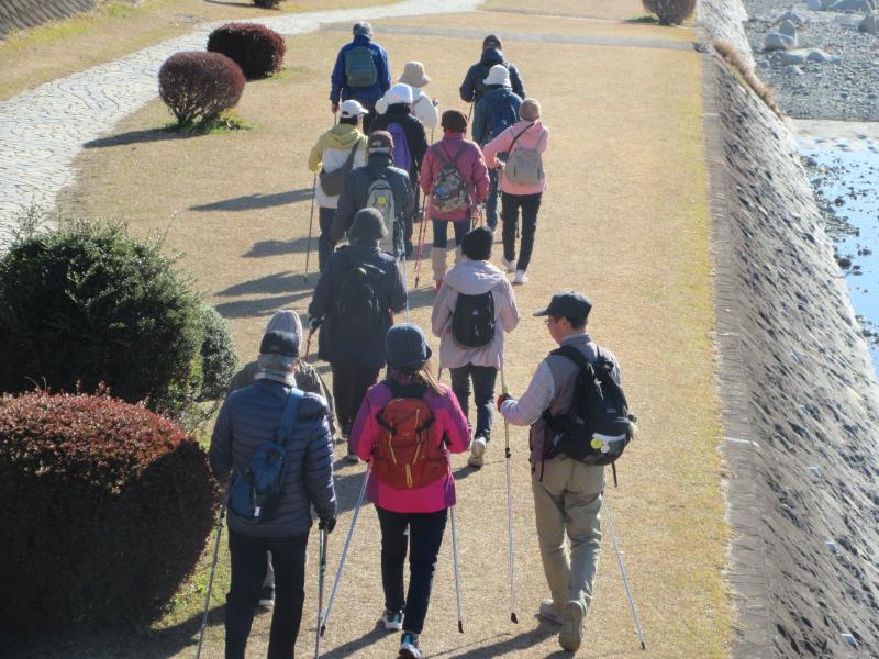 緑道は幅広く歩きやすい