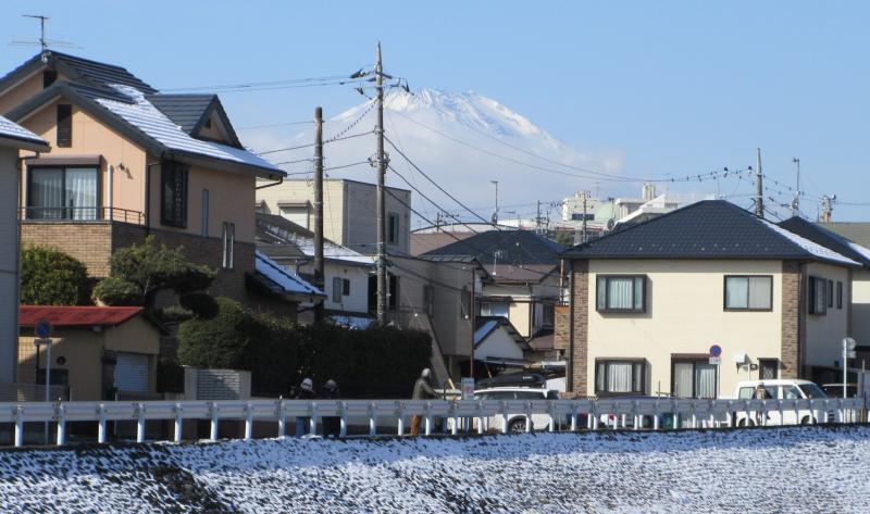 休憩場所から見れる富士山