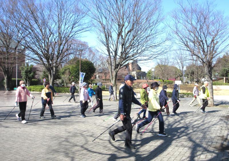 ポール押すことで推進力