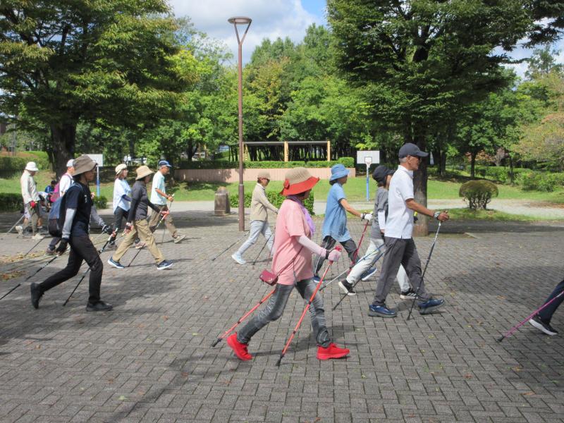 ポールを押しましょう