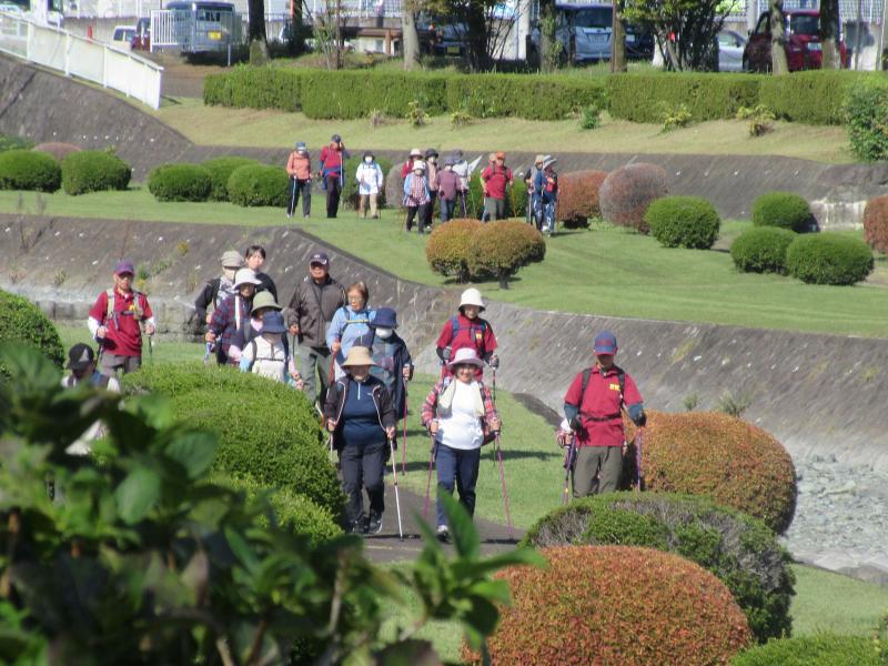 手前がカメさん、対岸にはウサギさん