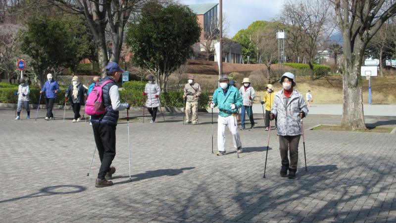 コーチの声掛けでスタート