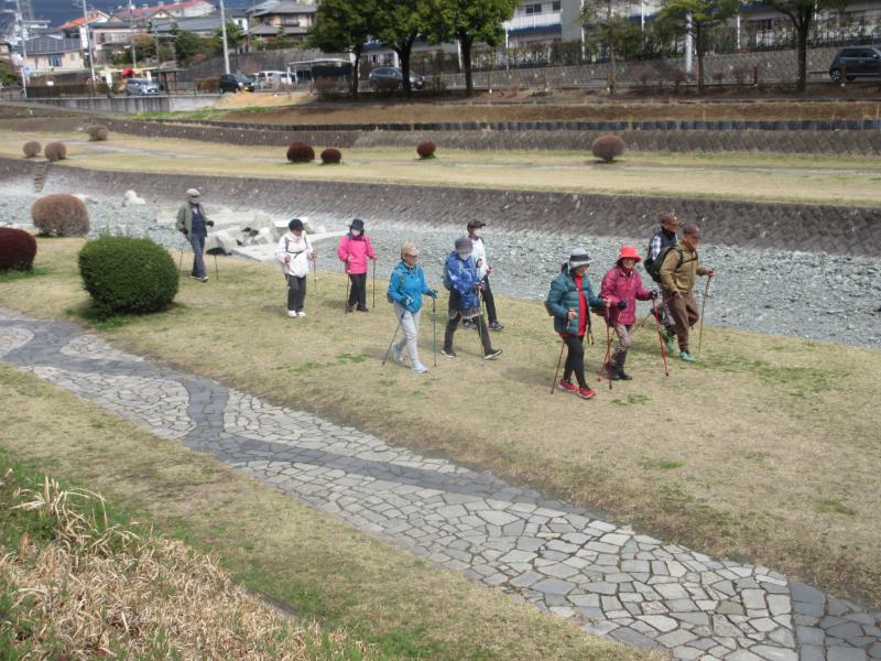 広い緑道を行きます